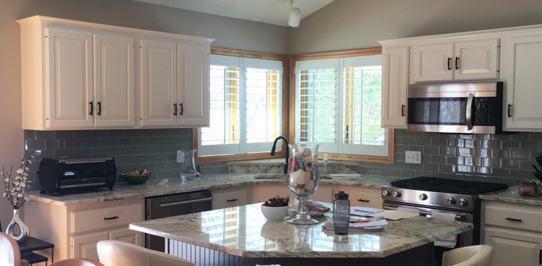 Sacramento kitchen with shutters and appliances